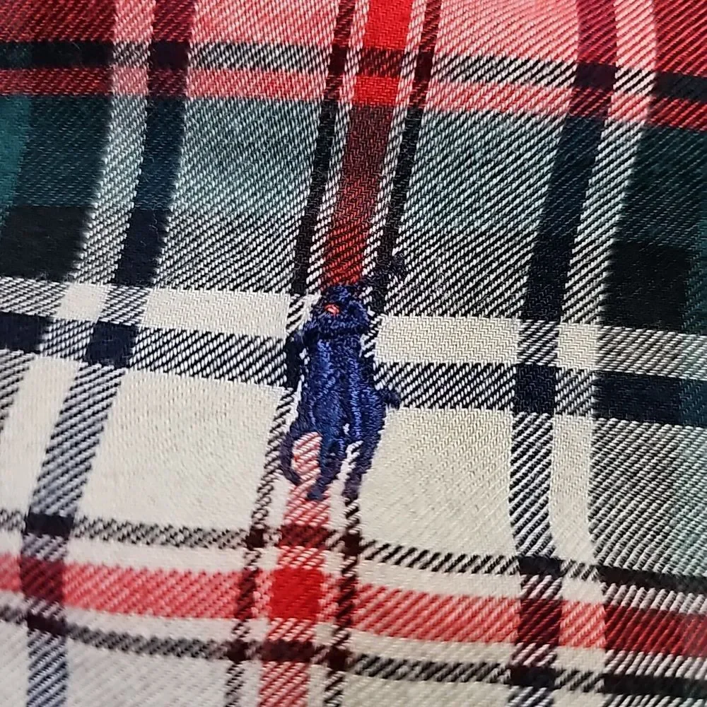 Polo Ralph Lauren Shirt Mens 2XL Flannel Button Up Long Sleeve Plaid Classic Fit